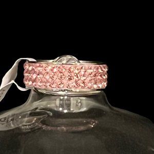 Pink Diamond Cut Eternity Band Ring Size 19/ 10 Womens Fashion Jewelry Sparkle